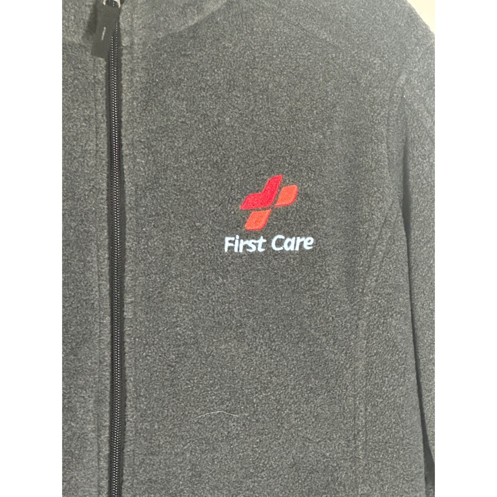 Core365 First Care Fleece Jacket Womens XL Gray Full Zip Soft Mock Neck Coat - Picture 2 of 4